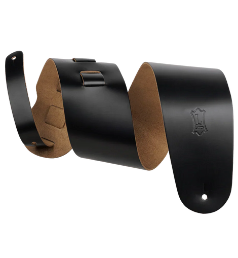 Levy's Leathers M4-BLK Genuine Leather Bass Guitar Strap - Black