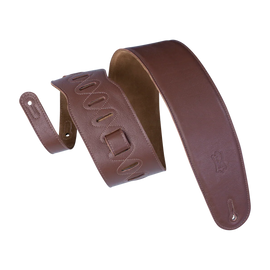 Levy's Leathers M4GF-BRN Genuine Garment Leather Bass Guitar Strap - Brown