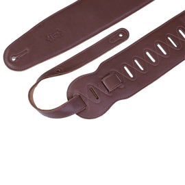 Levy's Leathers M4GF-BRN Genuine Garment Leather Bass Guitar Strap - Brown