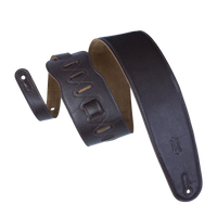 Levy's Leathers M4GF-DBR Genuine Garment Leather Bass Guitar Strap - Dark Brown