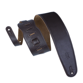 Levy's Leathers M4GF-DBR Genuine Garment Leather Bass Guitar Strap - Dark Brown