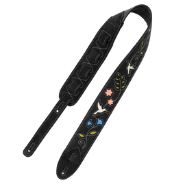 Levy's Leathers M4HB-BLK Sunbird Series Guitar Strap - Hummingbird Design