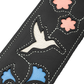 Levy's Leathers M4HB-BLK Sunbird Series Guitar Strap - Hummingbird Design