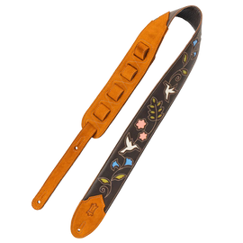 Levy's Leathers M4HB-DBR Sunbird Series Guitar Strap - Hummingbird Design
