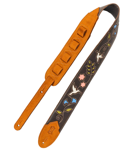 Levy's Leathers M4HB-DBR Sunbird Series Guitar Strap - Hummingbird Design