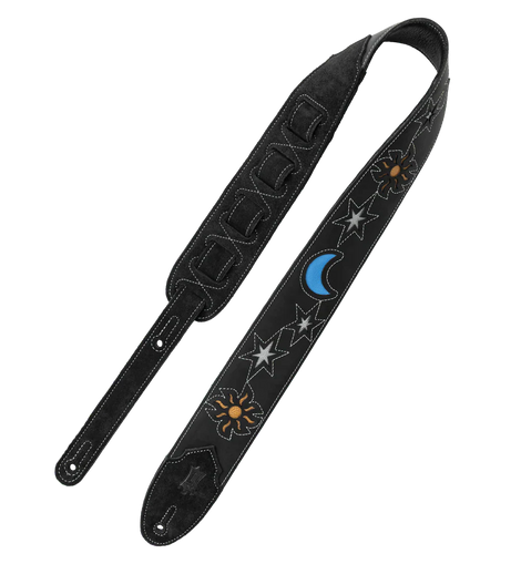 Levy's Leathers M4MN-BLK Sunbird Series Guitar Strap - Hummingbird Design