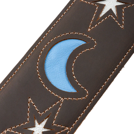 Levy's Leathers M4MN-DBR Sunbird Series Guitar Strap Hummingbird Design - Dark Brown