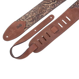 Levy's Leathers M4WP-002 Sundance Series 3" Wide Embossed Leather Guitar Strap