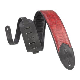 Levy's Leathers M4WP-003 Sundance Series 3" Wide Embossed Leather Guitar Strap