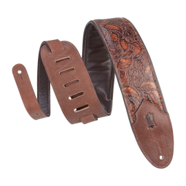 Levy's Leathers M4WP-006 Sundance Series 3" Wide Embossed Leather Guitar Strap