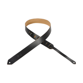 Levy's Leathers M70-BLK Chrome-Tan Leather Guitar Strap - Black