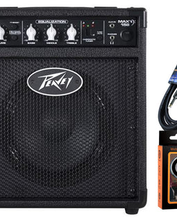 Peavey MAX 158 1x8" 20-watt Bass Combo Amp+ Free Mr Dj Instrument Cable+Phone Holder