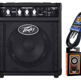 Peavey MAX 158 1x8" 20-watt Bass Combo Amp+ Free Mr Dj Instrument Cable+Phone Holder