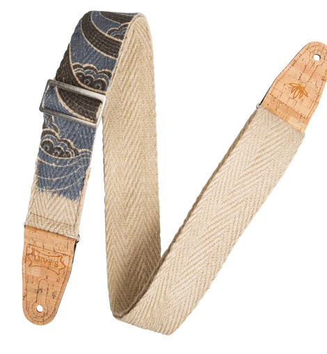 Levy's Leathers MH8P-010 Hemp Guitar Strap - Yellow, Orange, Black Rosa