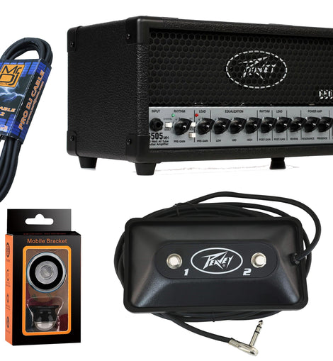 Peavey 6505 Mini Head 20/5/1-watt Tube Head+Free Mr Dj Instrument Cable+Phone Holder