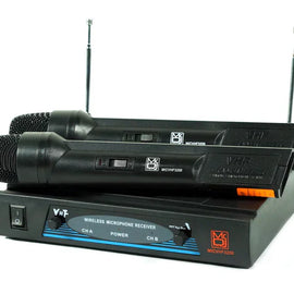 MR DJ MICVHF3200 Wireless Dual Handheld design Microphone System