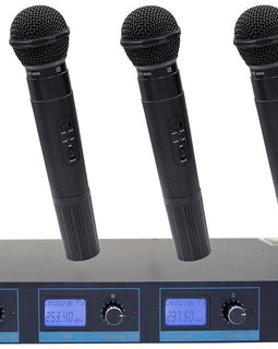 2 Mr Dj MICVHF-8800 4 Channel PA/DJ/KTV/Karaoke VHF Handheld Wireless Microphone