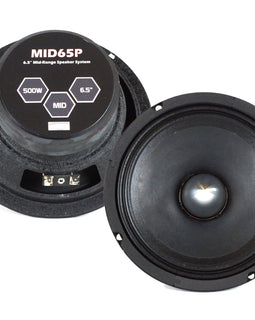 Absolute MID65P 6.5" 500W Mid-Range Aluminum Bullet Loudspeaker + Flat Box