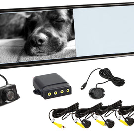 Absolute MIR77PKG 7-Inch Rear View Mirror Monitor with Parking Sensor & Camera