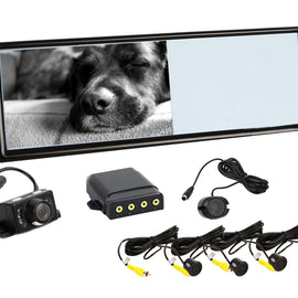 Absolute MIR77PKG 7-Inch Rear View Mirror Monitor with Parking Sensor & Camera