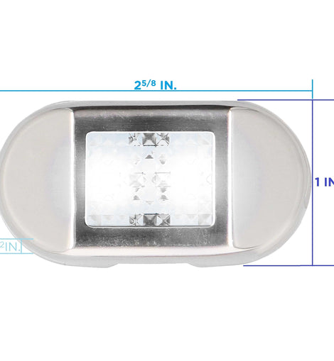 Marine ML-AL2SS-W White 2-LED Accent Light - Stainless Steel Bezel