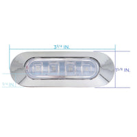 Marine ML-AL4CL-W White 4-LED Accent Light - Chrome Plastic Bezel
