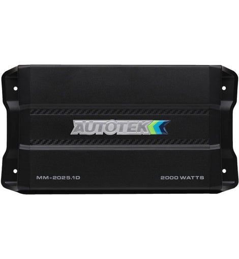 AUTOTEK MM-2025.1D 2000 Watt 1-Ohm Stable Compact Mono Amplifier