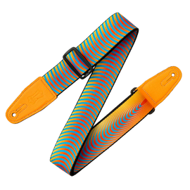 Levy's Leathers MP2OI-003 2" Polyester Guitar Strap - Orange Sonic Boom Design