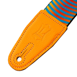Levy's Leathers MP2OI-003 2" Polyester Guitar Strap - Orange Sonic Boom Design