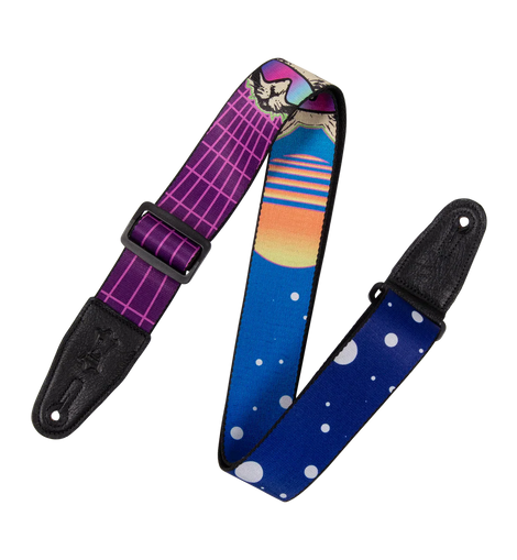 Levy's Leathers MPD2-119 2” Wide Polyester Guitar Strap - Cyber Cat Motif