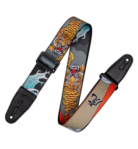 Levy's Leathers MPD2-124 2” Wide Polyester Guitar Strap - Japanese Traditional Tiger Motif