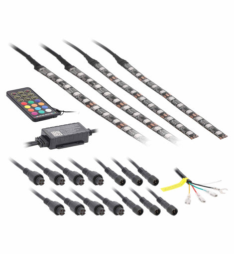 PowerSports MPS-CHASE-CPY 4-Piece Chasing LED Golf Cart Canopy Kit