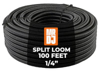 MR DJ SLT14 100 FEET 1/4" SPLIT LOOM WIRE TUBING HOSE COVER AUTO HOME MARINE