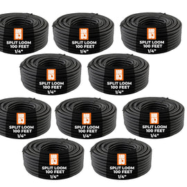 MR DJ DJSLT14 1000 FEET 1/4" Split Loom Wire TUBING Hose Cover AUTO Home Marine