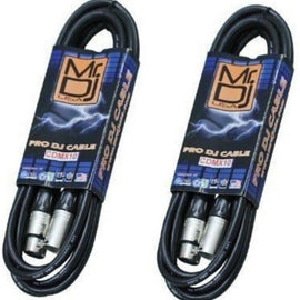 2 MR DJ CDMX10 5-pin DMX lighting cable <BR/>10' DMX 5-Pin XLR Pro Stage DJ Lighting Cable