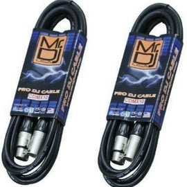 2 MR DJ 10' DMX 5-Pin XLR Pro Stage DJ Lighting Cable 110ohm 512 DMX-510