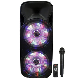 MR DJ Lets Jump Dual 15" 3Way 5000W DJ Active Speaker PA Party BT USB Speaker