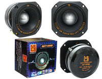 2 MR DJ HDT1000B 4" Titanium Horn Bullet High Compression Tweeter Car Van ATV UTV Marine Boat Motorcycle Motorsports Competition