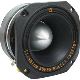 Mr Dj HDT1000B 4" Titanium Bullet High Compression Tweeter Car Van ATV UTV Marine Boat Motorcycle Motorsports, and Competition
