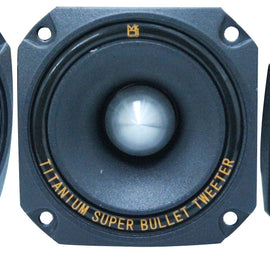 MR DJ HDT700B 3.5" 500W Black High Compression Titanium Bullet Super Tweeter