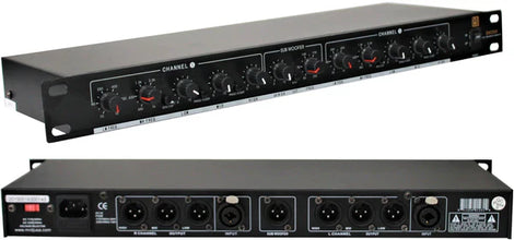 MR DJ DXO200+ Professional 2-Way Stereo PA DJ Crossover with Subwoofer Output