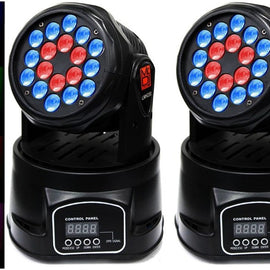 2 MR DJ LMH230 100W RGBW 18-LED Moving Head DJ Light