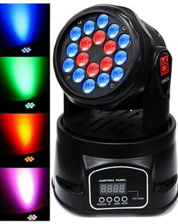 2 MR DJ LMH230 100W RGBW 18-LED Moving Head DJ Light