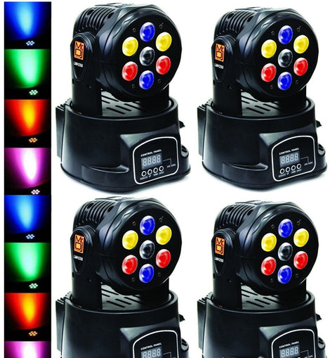 4 MR DJ LMH250 100W RGBW 7-LED Moving Head DJ Light