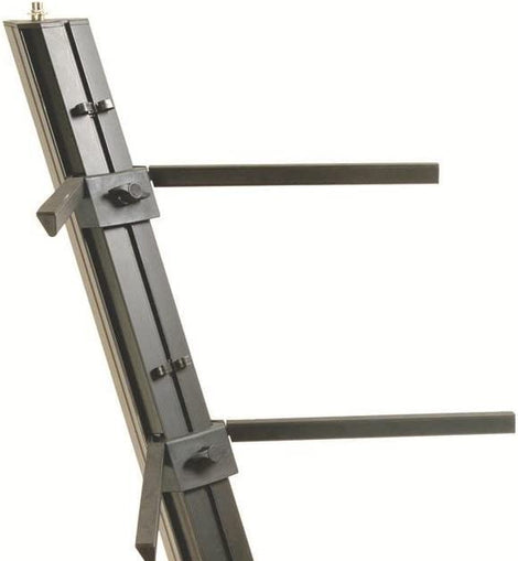 MR DJ KS1000B PRO Professional 2-Tier Black Column Keyboard Stand W 5/8