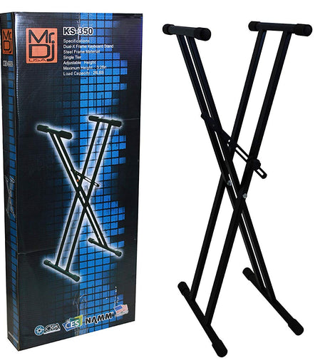 MR DJ KS350 Keyboard Stand Adjustable Dual X Stand