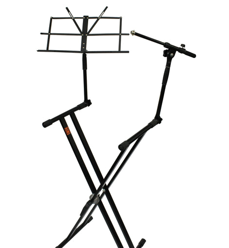 Mr Dj KS700 Key Board Stand with Music Note and Microphone Holder