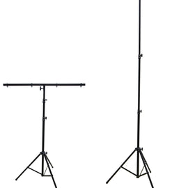 2 MR DJ LS-100 Pro DJ Lighting Tripod & T-Bar Portable Light Stand Bundle