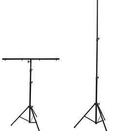 9 Ft DJ Lighting Tripod Portable Stage T-Bar Light Stand w/ Cross Bar FS-adapter