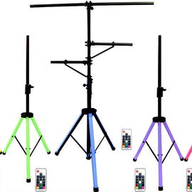 Dj or Band Portable LED Light Multi Arm T Bar Tripod 8 Fixture Par Can Lighting